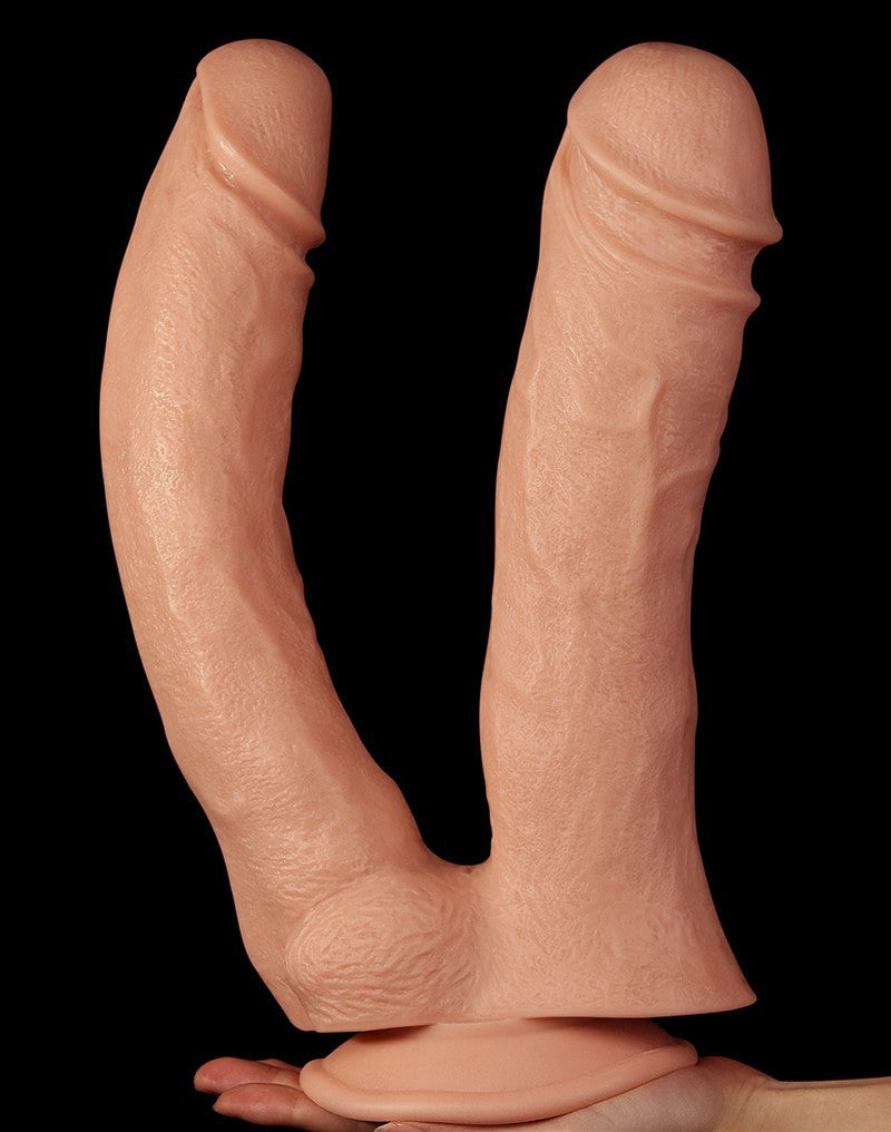 10: LoveToy - Realistic Mega Double Dildo 30 cm - Nude