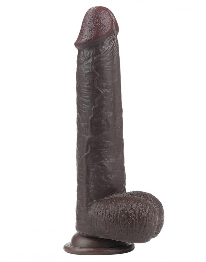LoveToy - Sliding Skin Dildo 23 cm - Schwarz