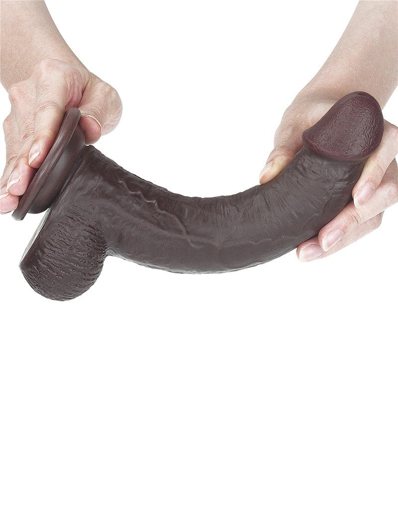 LoveToy - Sliding Skin Dildo 23 cm - Schwarz
