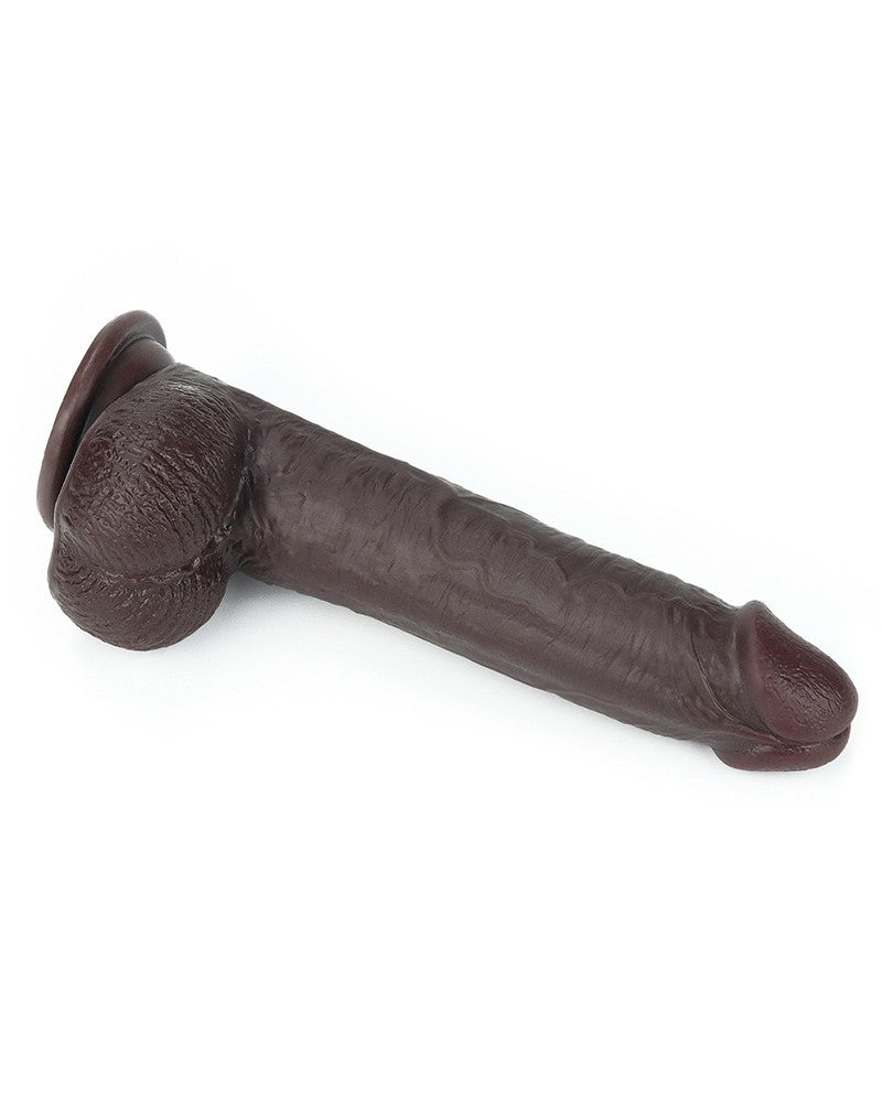 LoveToy - Sliding Skin Dildo 23 cm - Schwarz