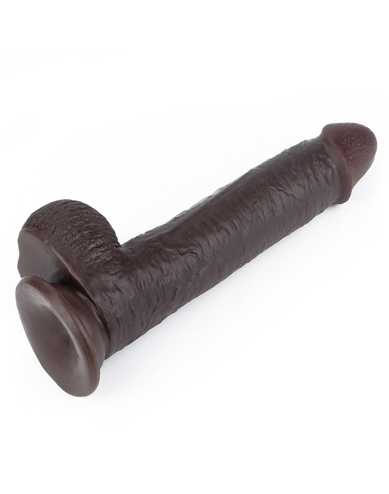 LoveToy - Sliding Skin Dildo 23 cm - Schwarz