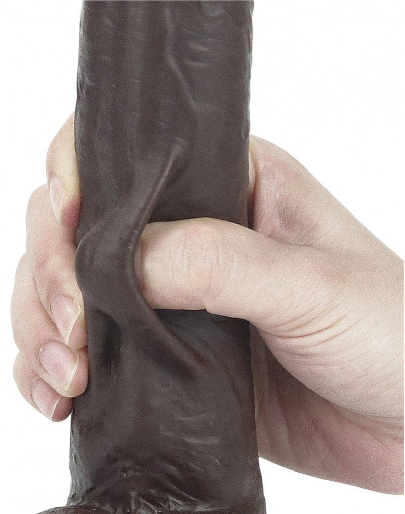 LoveToy - Sliding Skin Dildo 23 cm - Schwarz