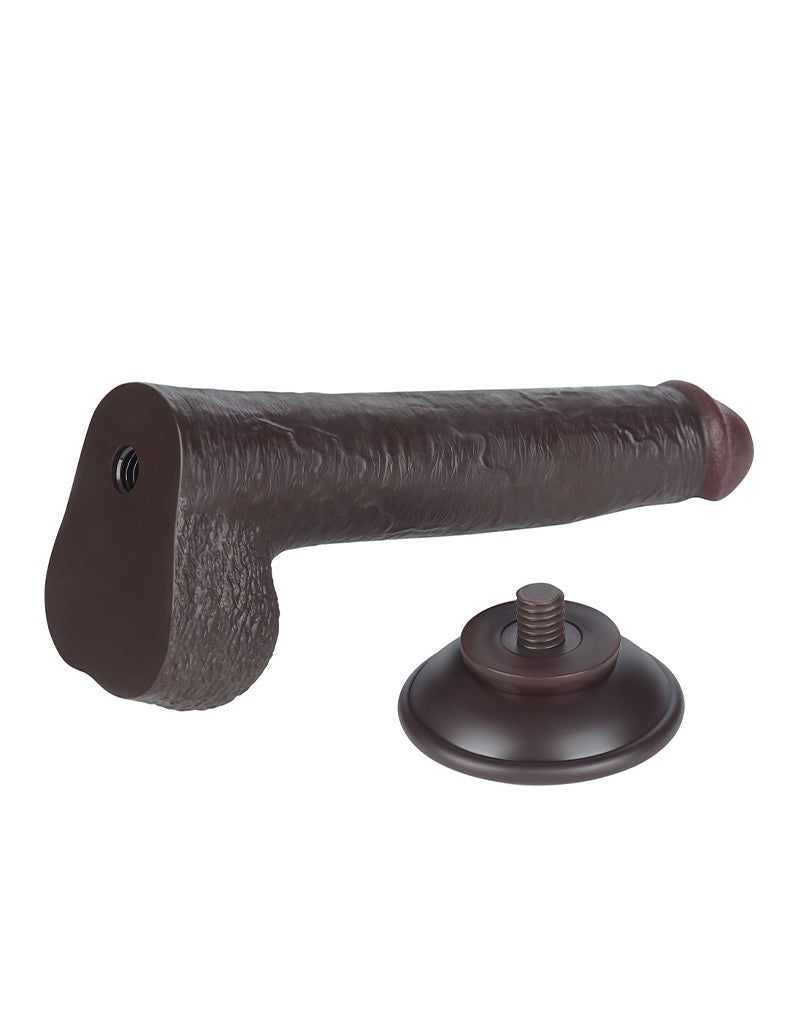 LoveToy - Sliding Skin Dildo 22.8 cm - Schwarz