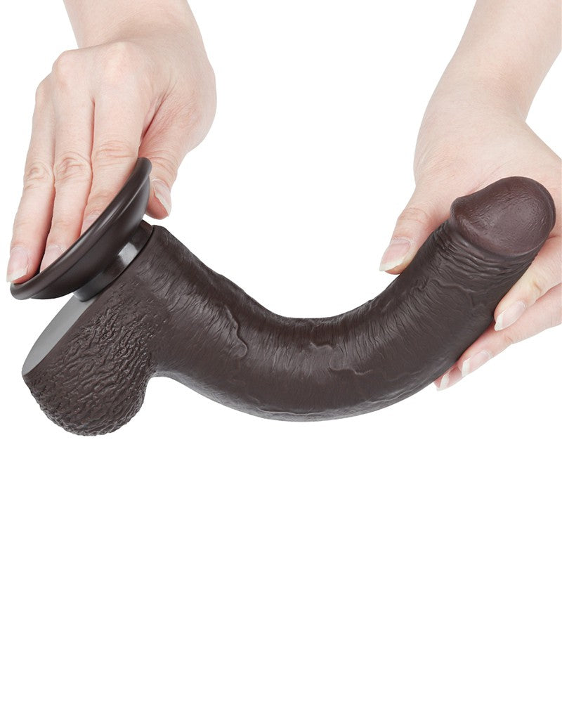 LoveToy - Sliding Skin Dildo 22.8 cm - Schwarz