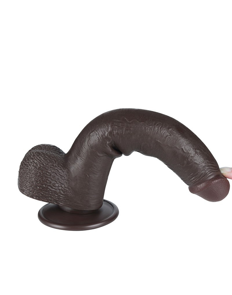 15: LoveToy - Sliding Skin Dildo 22.8 cm - Schwarz