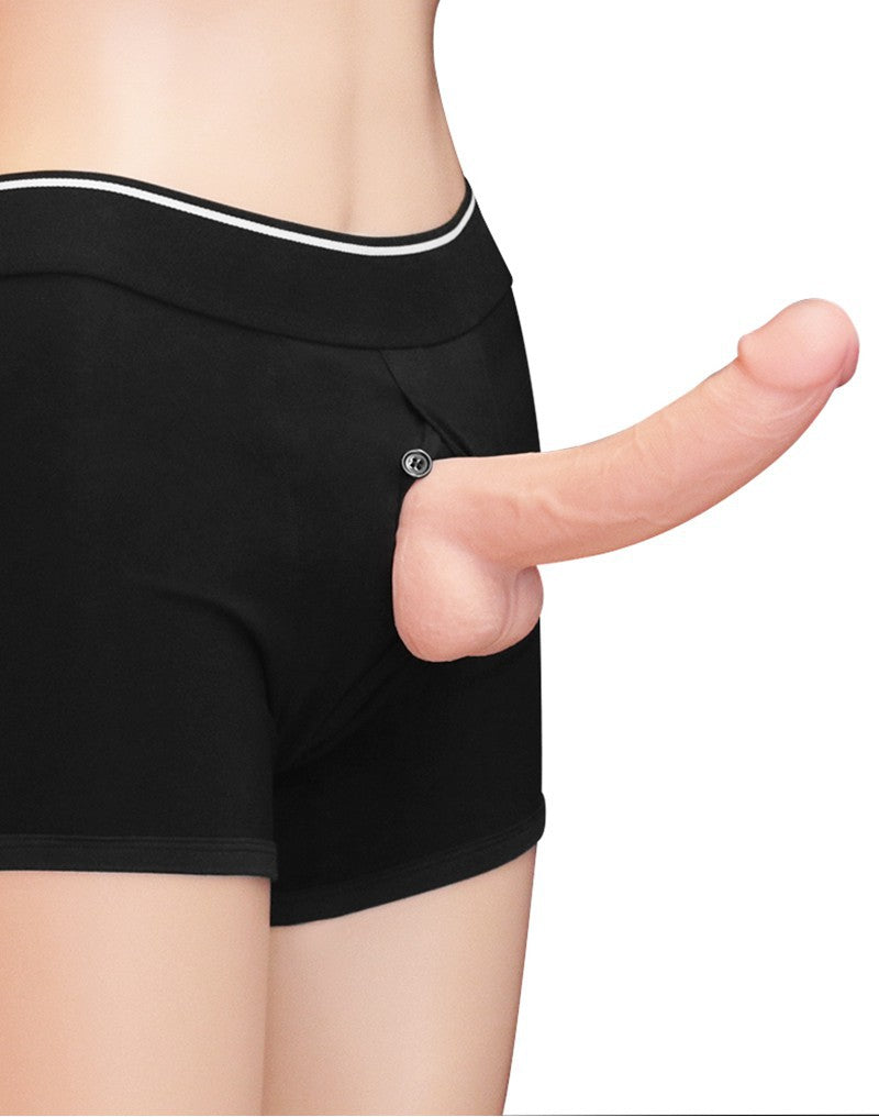LoveToy - Unisex Strap-On Shorts Größe L - Schwarz