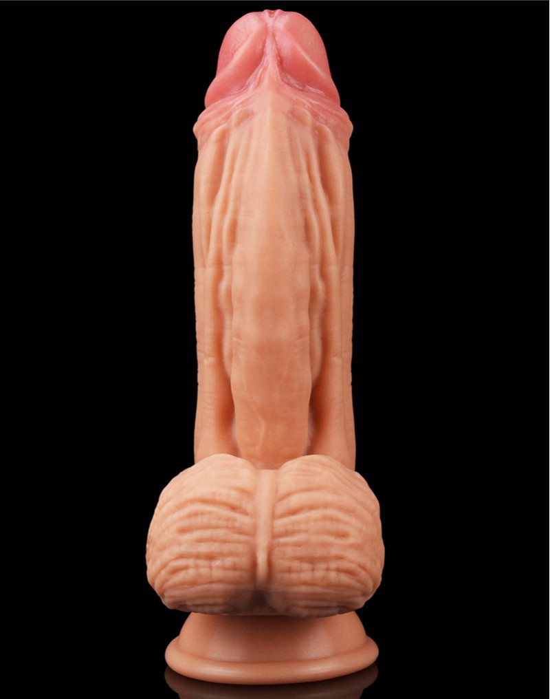 LoveToy- Dildo mit Adern 24.5 cm - Nude