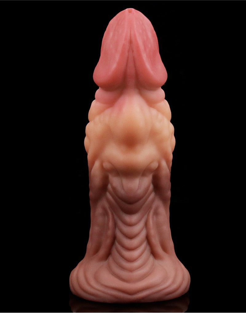3: LoveToy - Dildo met Adern 18 cm - Nude/Braun