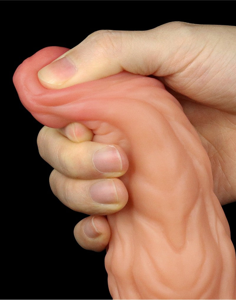 7: LoveToy - Dildo mit Adern 24.5 cm - Nude/Braun