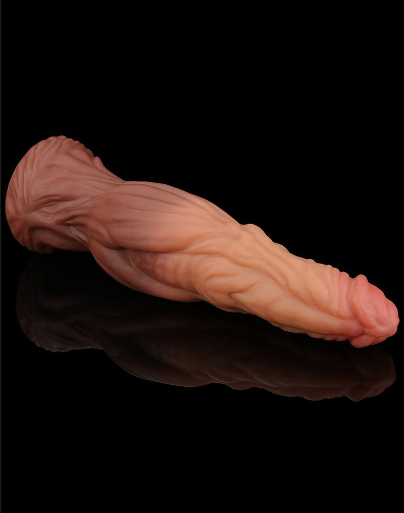 11: LoveToy - Dildo mit Adern 24.5 cm - Nude/Braun