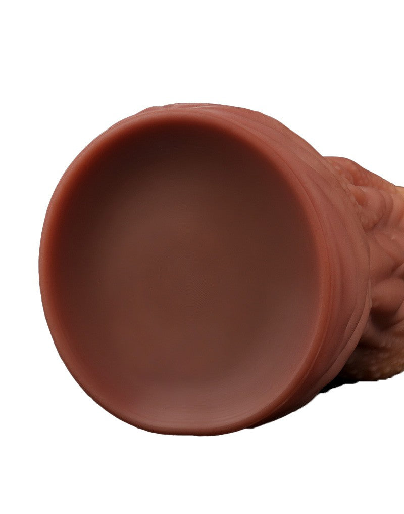 6: LoveToy - Dildo mit Zunge 25.4 cm - Nude/Braun