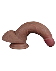 3: LoveToy - Zweischichtiger Silikon-Dildo 18,5 cm (Ø 3,7 cm) - Braun