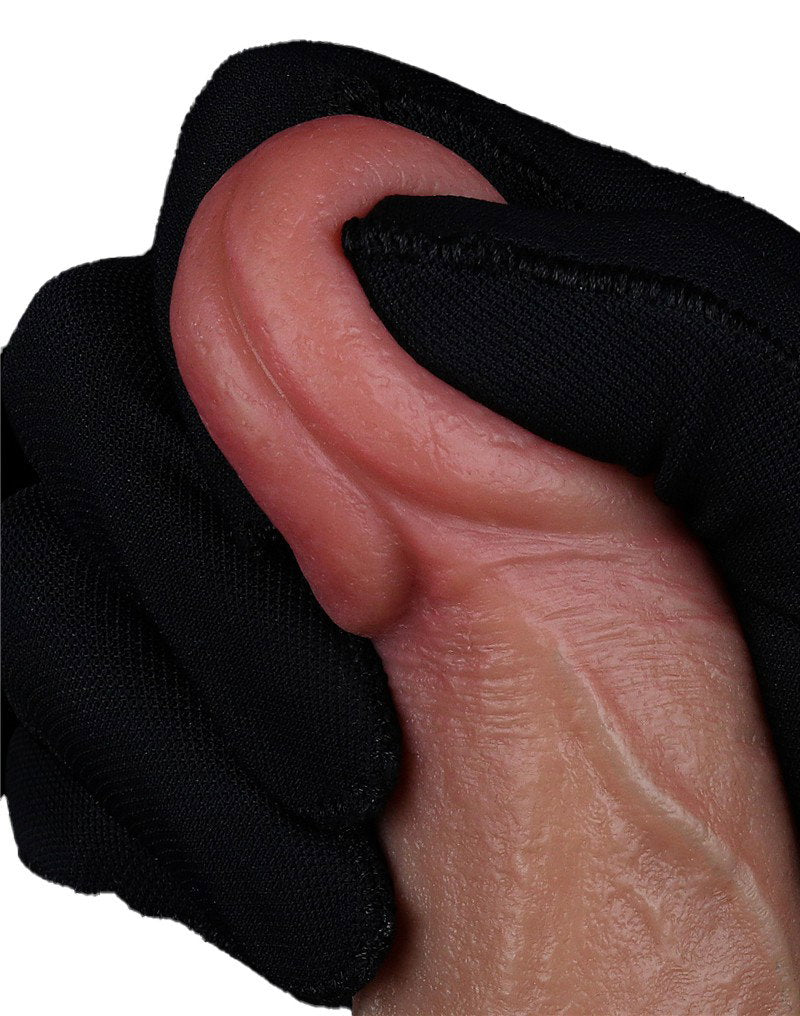 13: LoveToy - Zweischichtiger Silikon-Dildo 18,5 cm (Ø 3,7 cm) - Braun