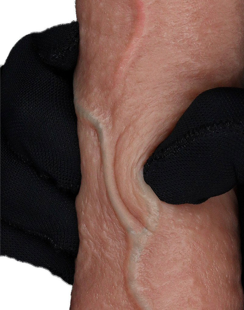 10: LoveToy - Zweischichtiger Silikon-Dildo 19,5 cm (Ø 3,7 cm) - Braun