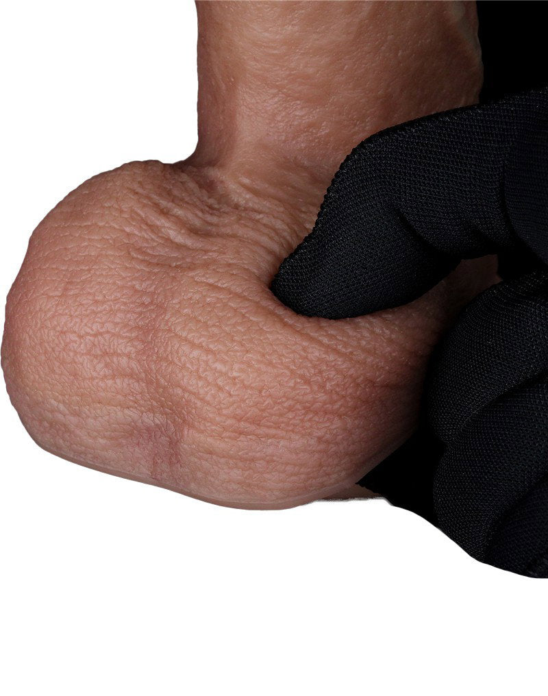 11: LoveToy - Zweischichtiger Silikon-Dildo 19,5 cm (Ø 3,7 cm) - Braun