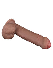 LoveToy - Zweischichtiger Silikon-Dildo 20,5 cm (Ø 4 cm) - Braun