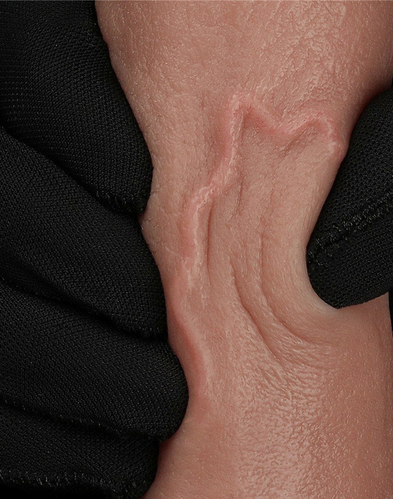 LoveToy - Zweischichtiger Silikon-Dildo 20,5 cm (Ø 4 cm) - Braun