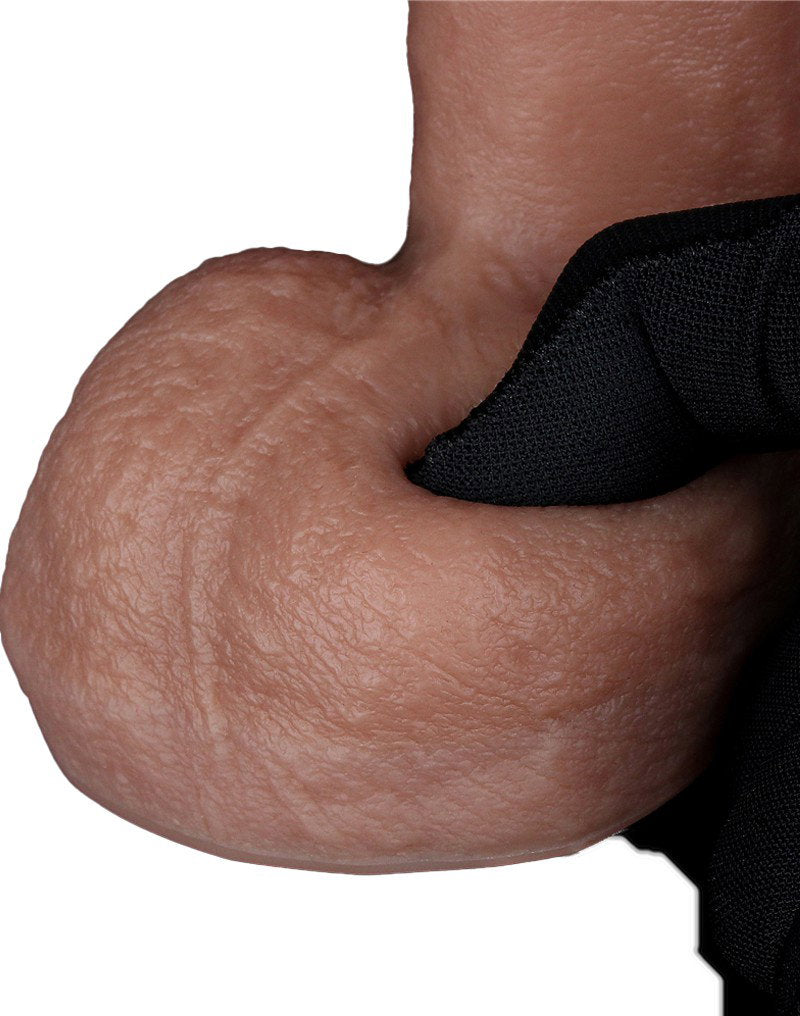 LoveToy - Zweischichtiger Silikon-Dildo 20,5 cm (Ø 4 cm) - Braun