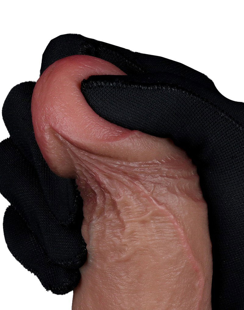 4: LoveToy - Zweischichtiger Silikon-Dildo 21,5 cm (Ø 4,2 cm) - Braun