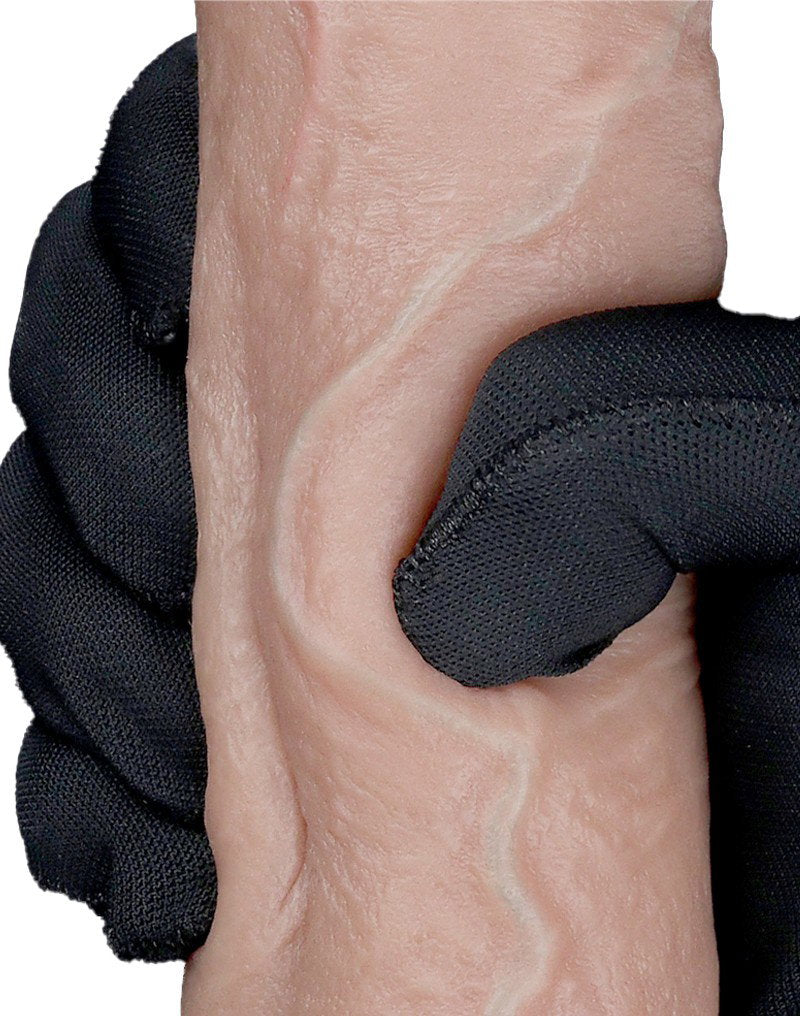 13: LoveToy - Zweischichtiger Silikon-Dildo 21,5 cm (Ø 4,2 cm) - Braun