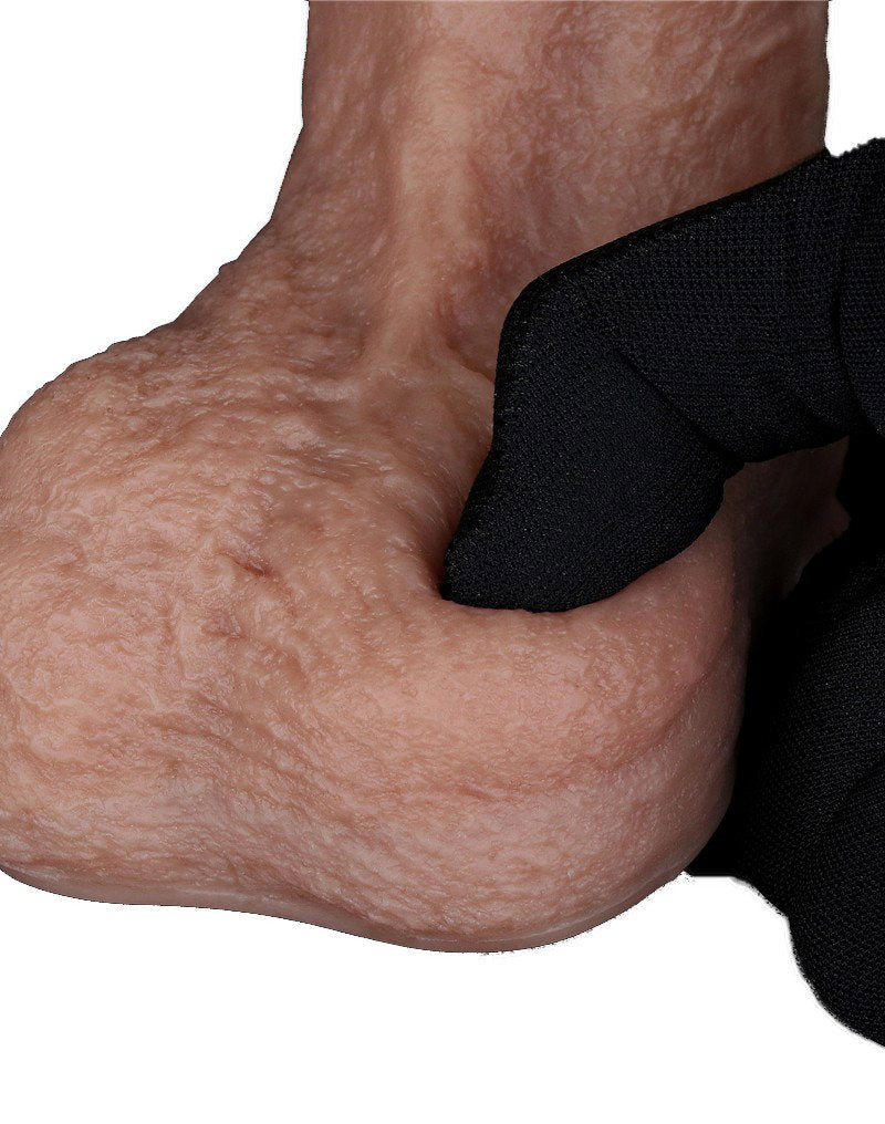 14: LoveToy - Zweischichtiger Silikon-Dildo 21,5 cm (Ø 4,2 cm) - Braun
