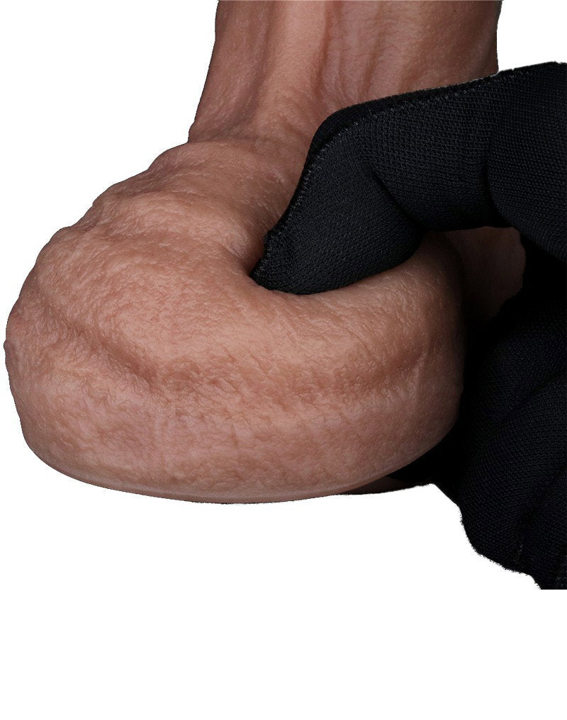 4: LoveToy - Zweischichtiger Silikon-Dildo 22 cm (Ø 4,2 cm) - Braun