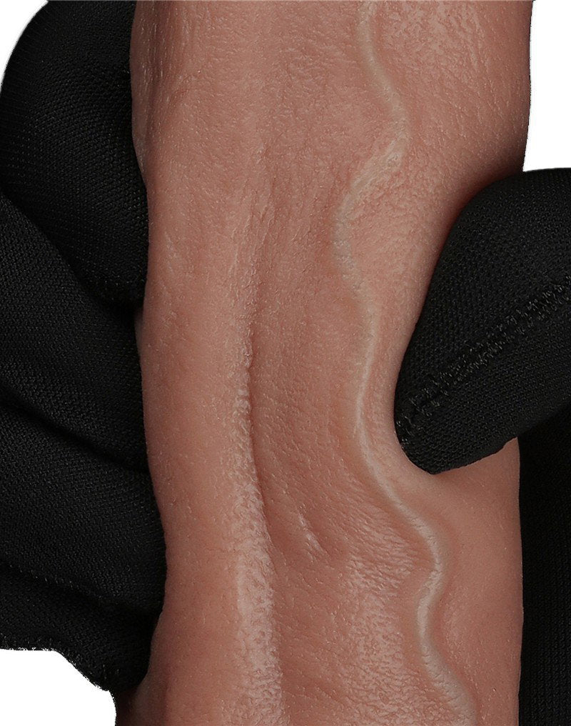 11: LoveToy - Zweischichtiger Silikon-Dildo 22,5 cm (Ø 4,2 cm) - Braun