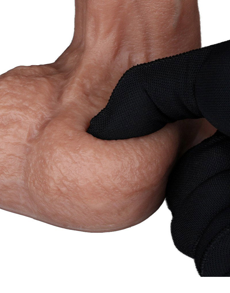 12: LoveToy - Zweischichtiger Silikon-Dildo 22,5 cm (Ø 4,2 cm) - Braun