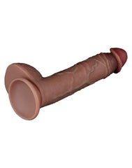 3: LoveToy - Zweischichtiger Silikon-Dildo 23,5 cm (Ø 4,3 cm) - Braun