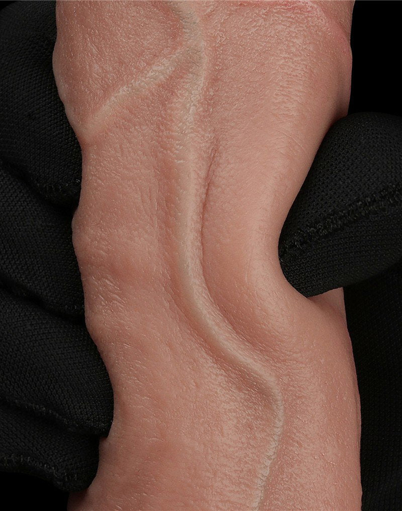 10: LoveToy - Zweischichtiger Silikon-Dildo 23,5 cm (Ø 4,3 cm) - Braun