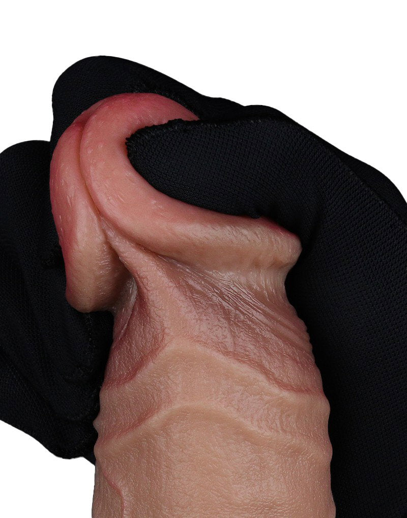 13: LoveToy - Zweischichtiger Silikon-Dildo 23,5 cm (Ø 4,3 cm) - Braun