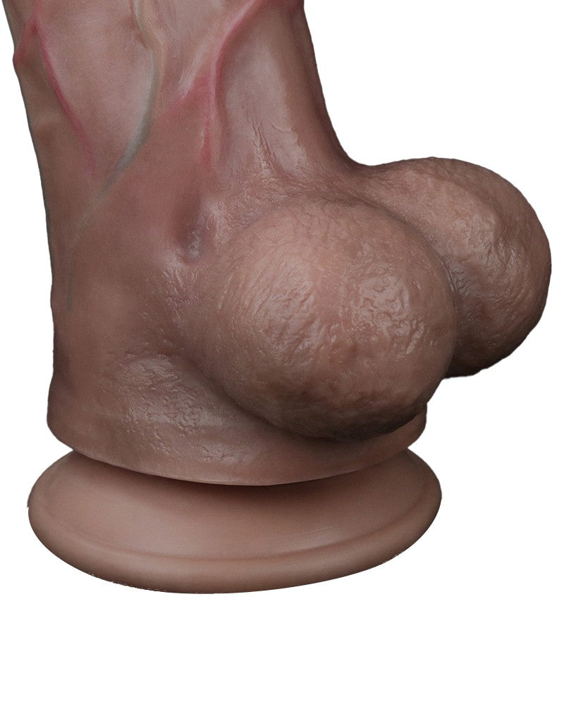 LoveToy - Zweischichtiger Silikon-Dildo 29.5 cm (Ø 5.5 cm) - Braun