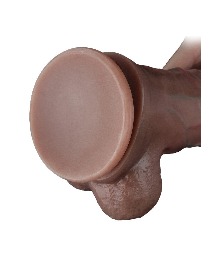 LoveToy - Zweischichtiger Silikon-Dildo 29.5 cm (Ø 5.5 cm) - Braun