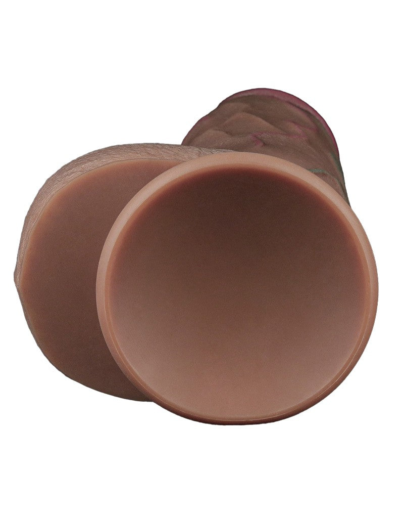 LoveToy - Zweischichtiger Silikon-Dildo XXL 31 cm (Ø7.6 cm) - Braun