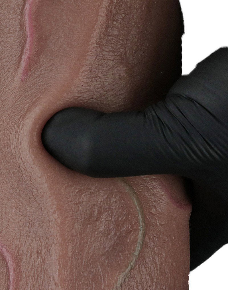 11: LoveToy - Zweischichtiger Silikon-Dildo XXL 31 cm (Ø7.6 cm) - Braun