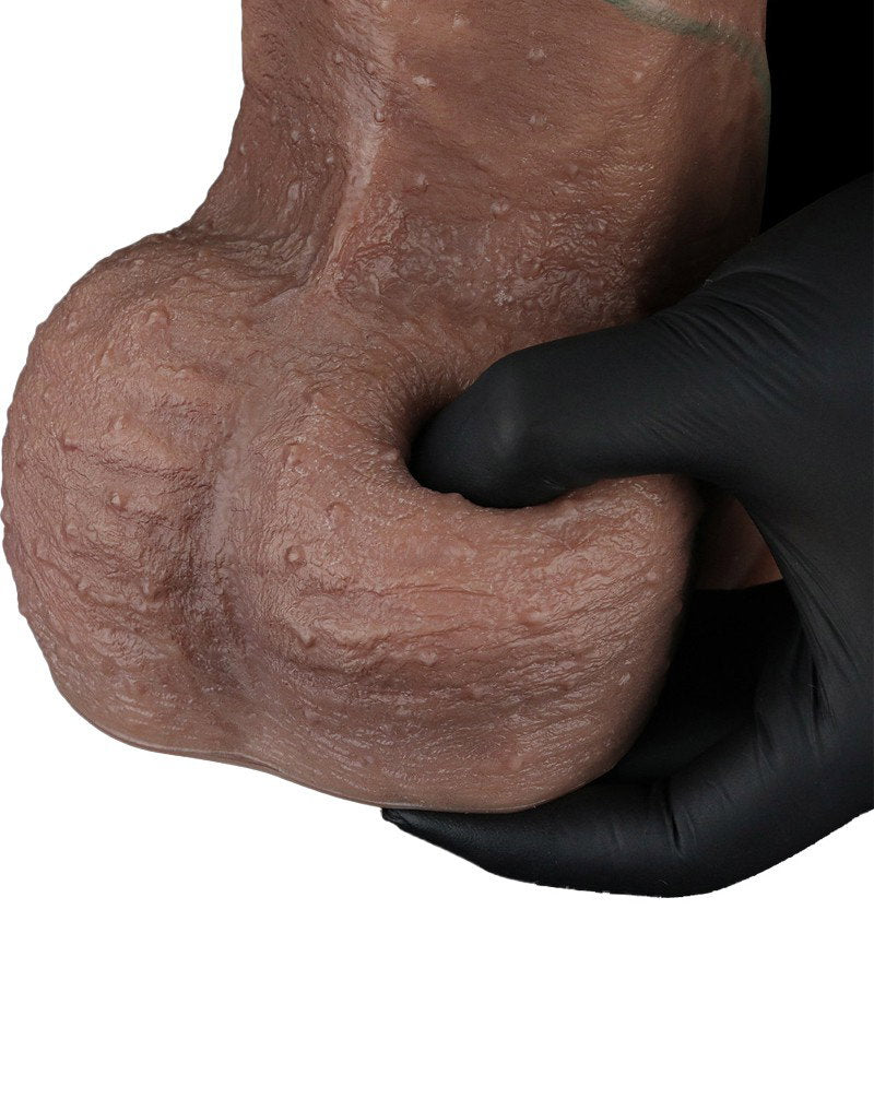 9: LoveToy - Zweischichtiger Silikon-Dildo XXL 33 cm (Ø7,6 cm) - Braun