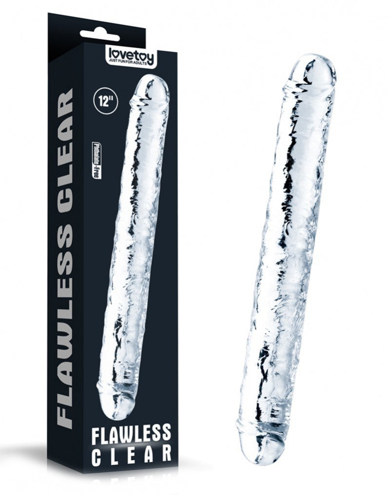 1: LoveToy - Flawless Clear Double Dildo 30 cm