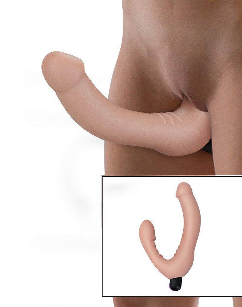 5: LoveToy - iJoy - Vibrierender Doppeldildo mit Fernbedienung - Nude