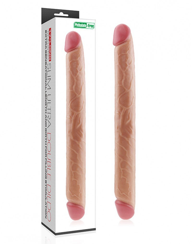 1: LoveToy - King Size Slim Ultra Double Dildo 45 cm - Nude