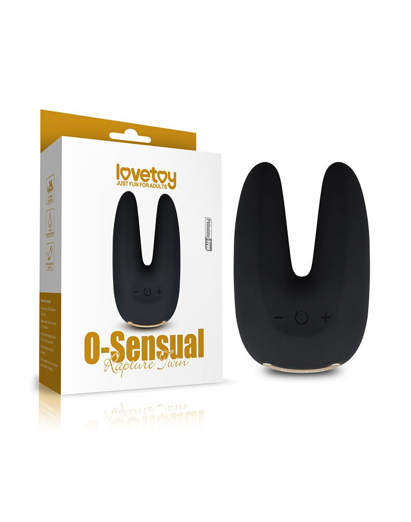 2: LoveToy – O-Sensual Rapture Twin - Klitoris- oder Nippel-Vibrator – Schwarz