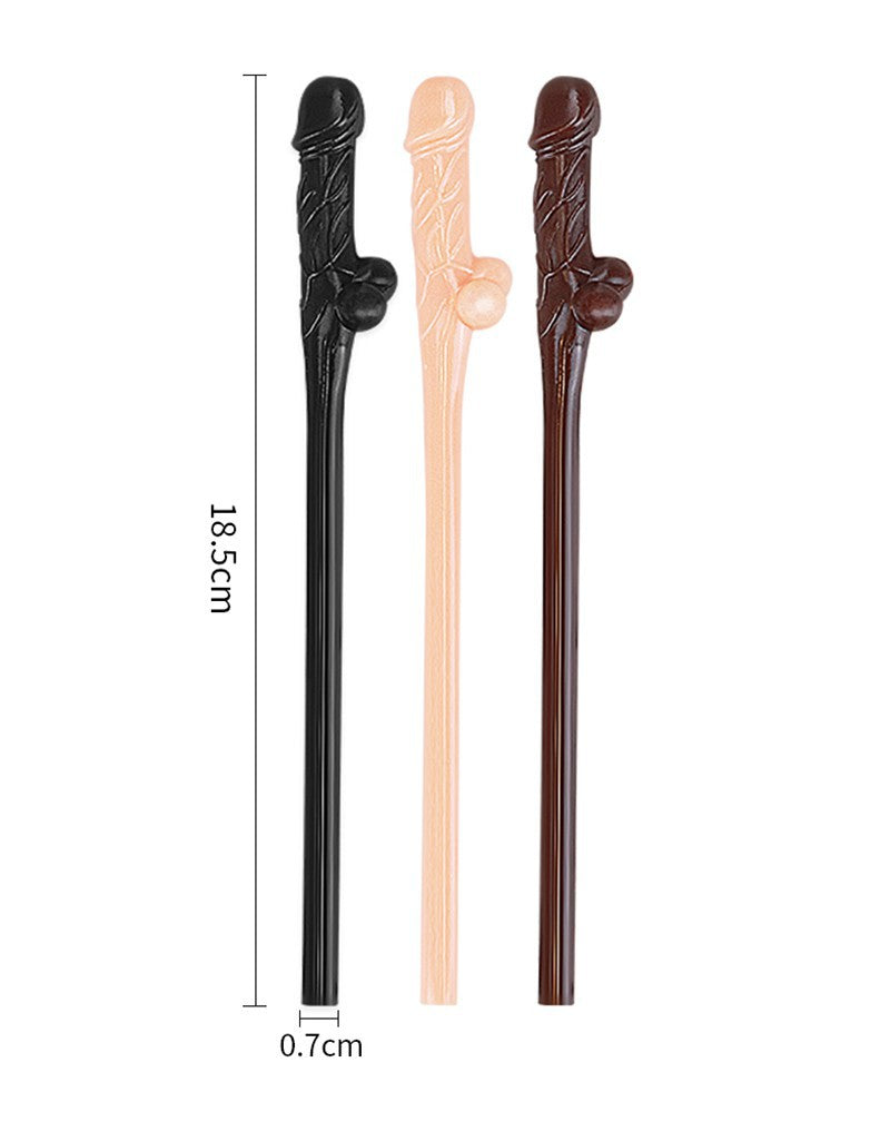 LoveToy - Realistische Willy Strohhalme - 9er Pack