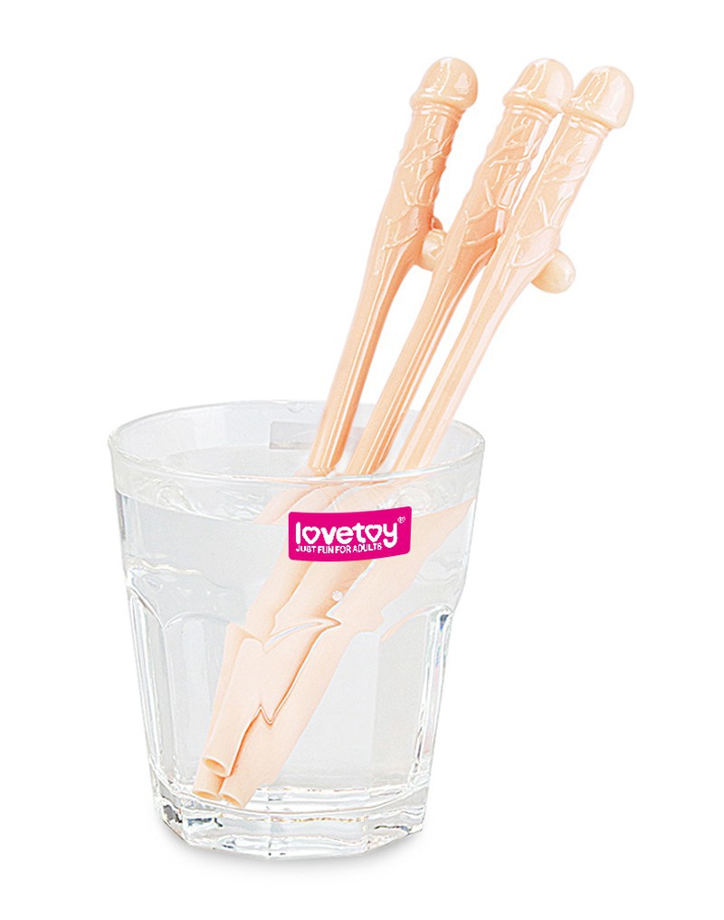 LoveToy - Realistische Willy Strohhalme - 9er Pack