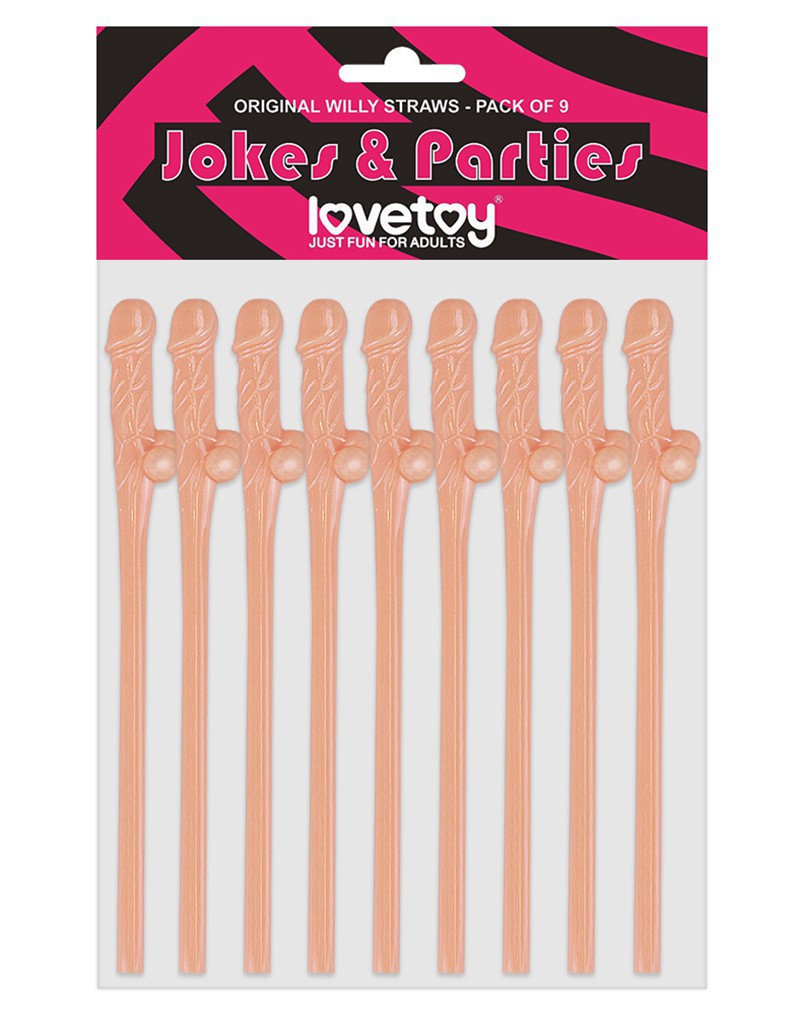 LoveToy - Realistische Willy Strohhalme - 9er Pack
