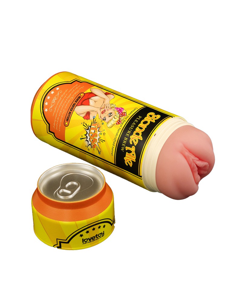 LoveToy - Pleasure Brew Blonde Ale Vagina Masturbator - Nude & Gelb