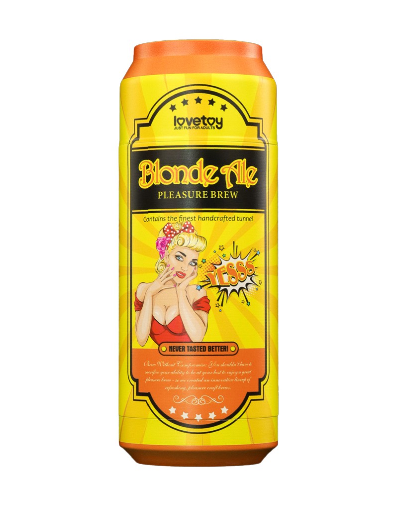 LoveToy - Pleasure Brew Blonde Ale Vagina Masturbator - Nude & Gelb