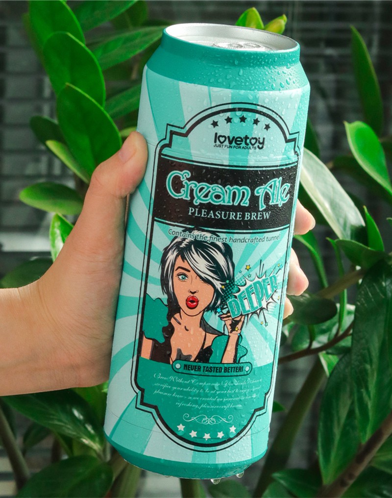 LoveToy - Pleasure Brew Cream Ale Mouth Masturbator - Grün & Nude