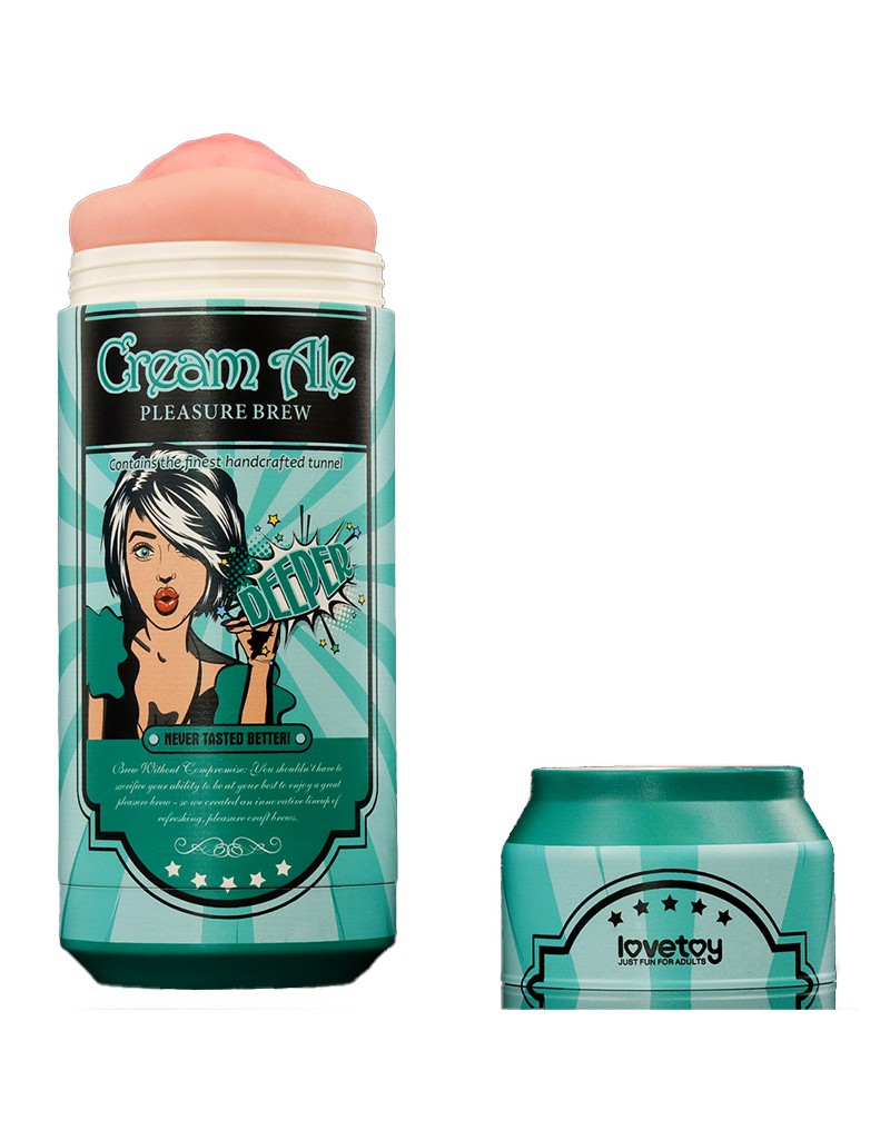 LoveToy - Pleasure Brew Cream Ale Mouth Masturbator - Grün & Nude