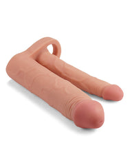 4: LoveToy - Pleasure X Tender Double Penis Sleeve + 5 cm - Nude