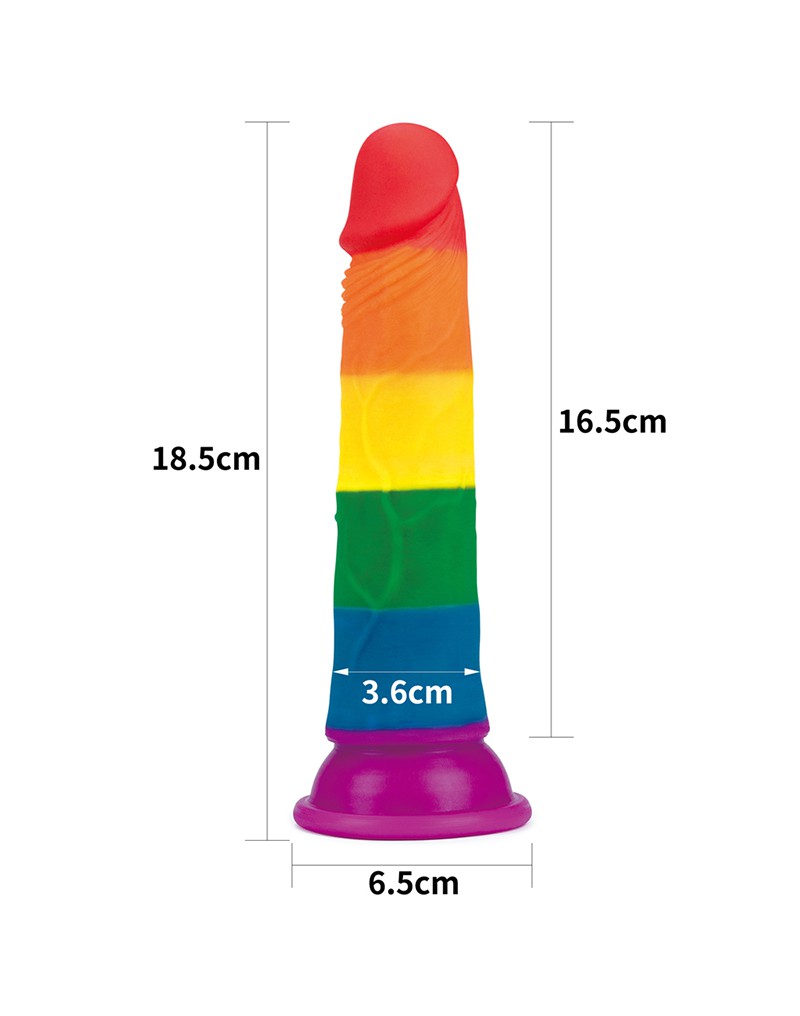 12: LoveToy - Prider Dildo 18.5 cm