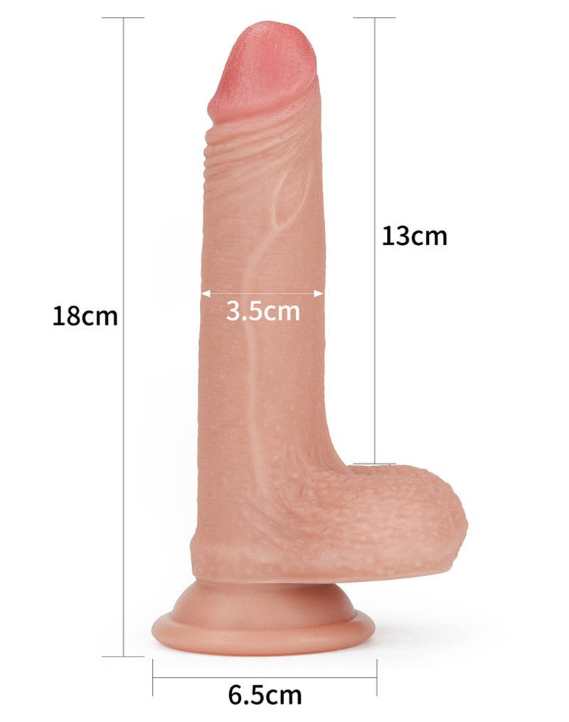 6: LoveToy - Realistic Dildo 18 cm - Nude